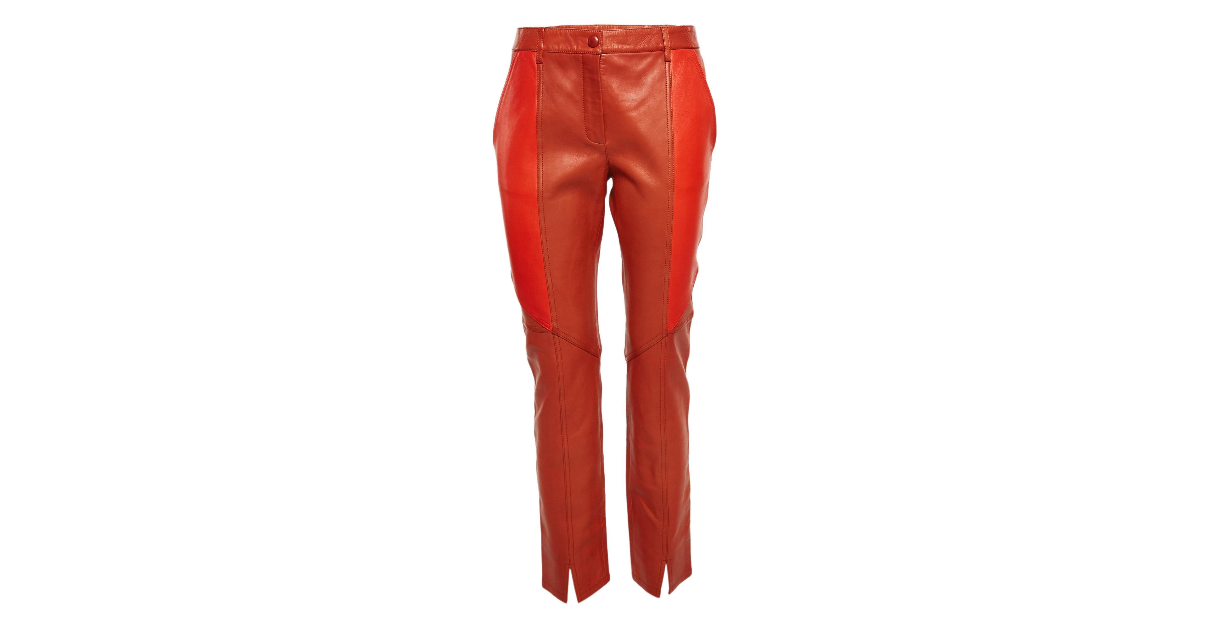 Pre-Owned Givenchy Women's Brown Patchwork Leather Pants