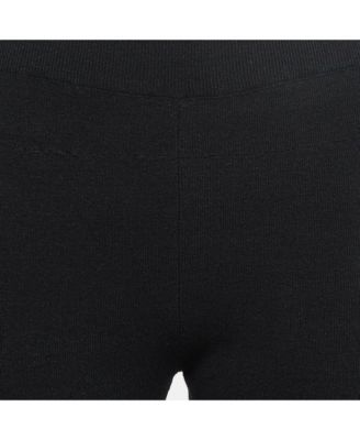 Women's Black Rib Knit Sierra Biker Shorts