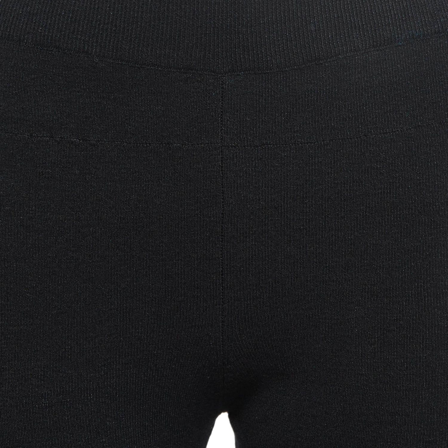 Women's Black Rib Knit Sierra Biker Shorts