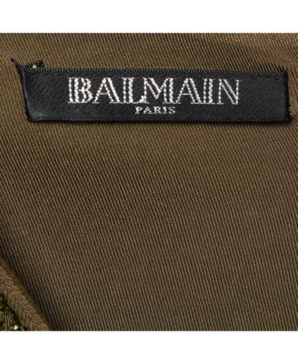 Women's Green Embellished Jersey V-Neck Sleeveless Dress