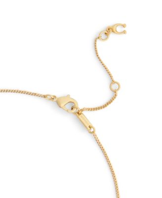 Faux Stone Charming Charms Signature Heart Pendant Necklace