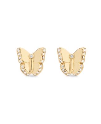Faux Stone Pav&eacute; Icons Butterfly Stud Earrings