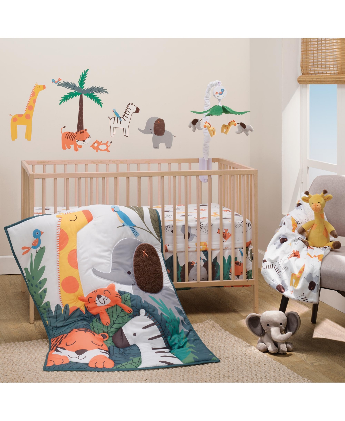 Bedtime Originals Baby Lollipop Jungle Microfiber Fitted Crib/Toddler Sheet