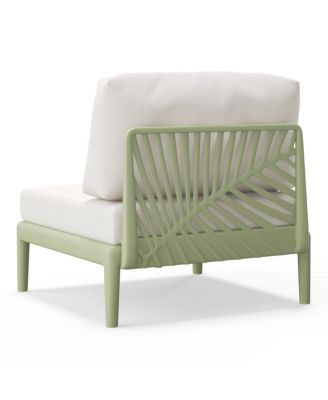 Modern Outdoor Polypropylene Resin Deep Seating Armless Sectional