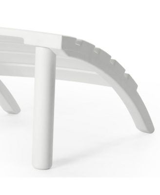 No-Tools Outdoor HDPE Patio Adirondack Chair with Patio Ottoman