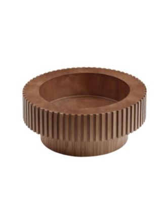 Streamdale 31.49" Round Coffee Table with Storage, Modern Walnut Pedestal Table