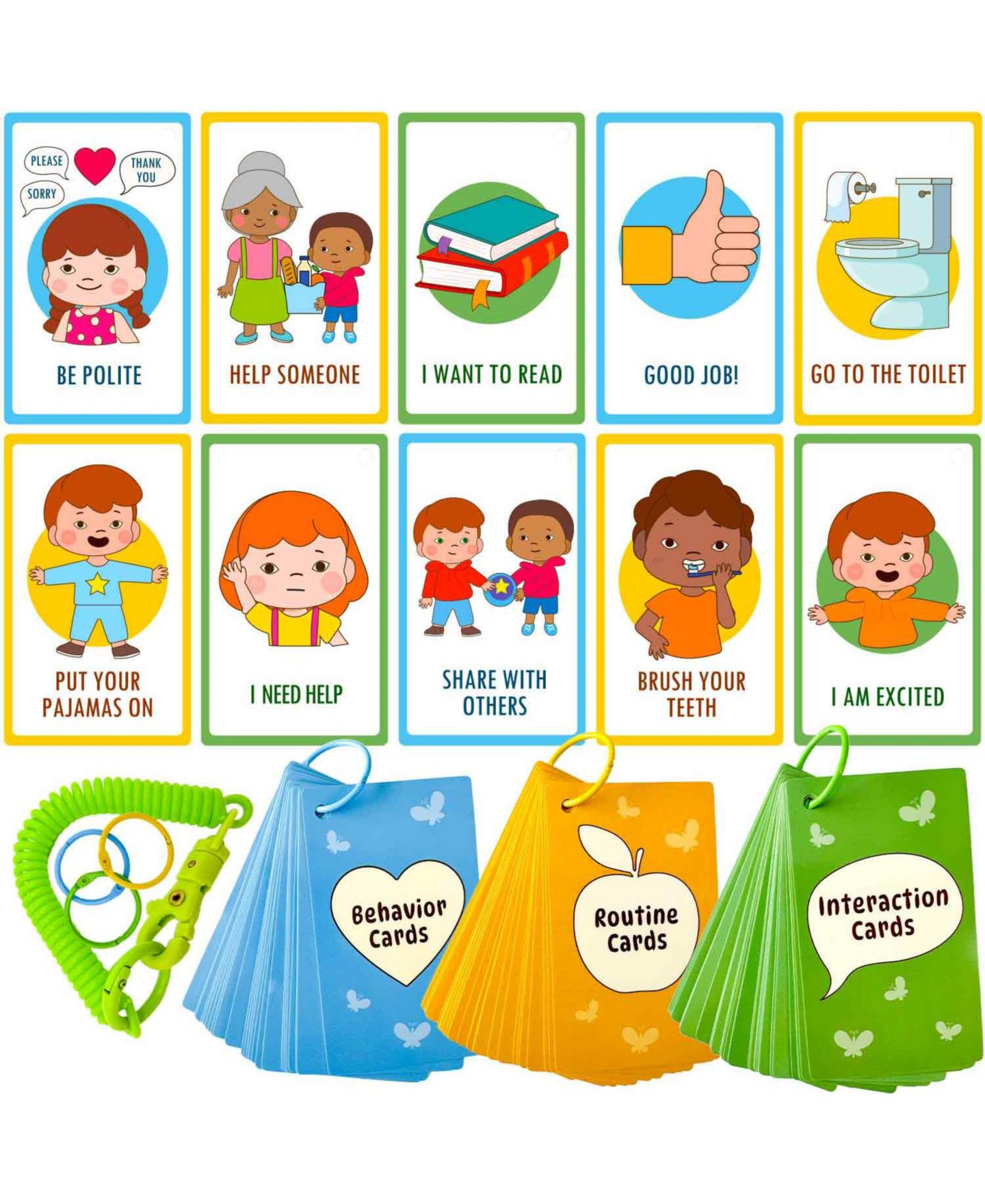 Детские игрушки Quokka Autism Learning Visual Communication Cards 86-Piece Set, Ages 3+ — фото 1