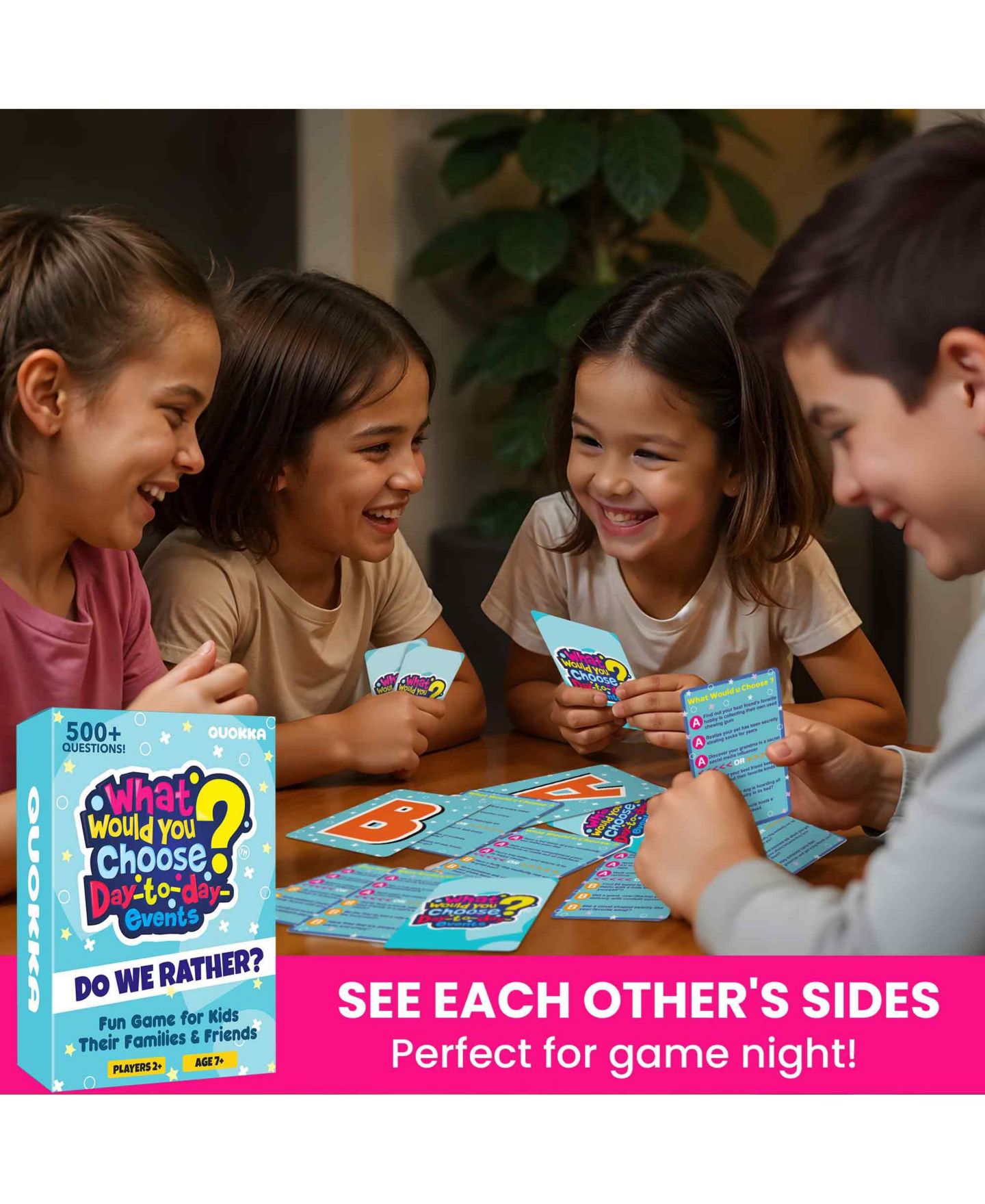 Детская карточная игра Quokka What Would You Choose 500+ Travel & Vacation Card Game, Ages 5+, цвет: Day-To-Day Events — фото 5