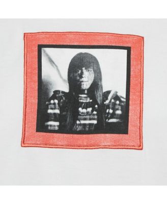 Women's White Printed Cotton Color-Block Raglan Sleeve T-Shirt Dress