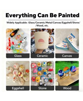 12 Colors Acrylic Marker Set, Double-Ended Opaque Color Pen for Rock Painting, Wood, Canvas and DIY Crafts Making