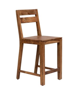 Urban Solid Sheesham Wood 24" Counter Height Dining Chair