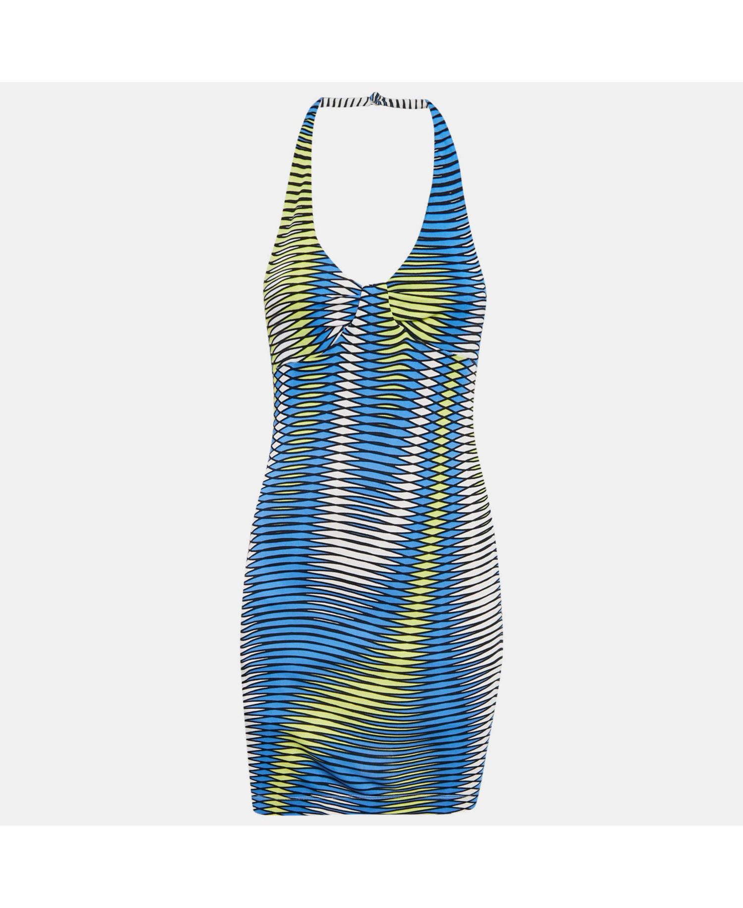 Women's Jeans Couture Multicolor Jersey Halter Neck Mini Dress