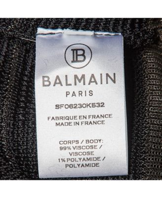 Women's Black Open Knit Long Sleeve Mini Dress