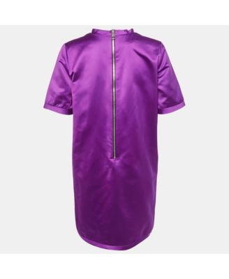 Women's Purple Satin Shift Dress