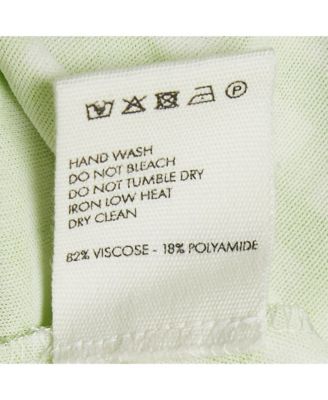 Women's Green Checkered Print Jersey La Robe Nodi Midi Dress