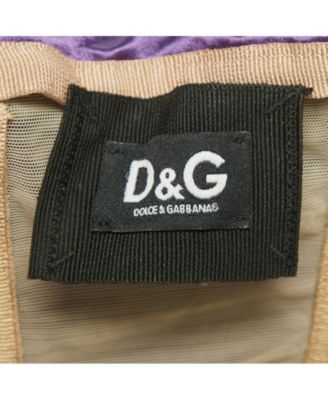 Women's Pre-Owned D&g Purple Satin Draped Strapless Short Dress