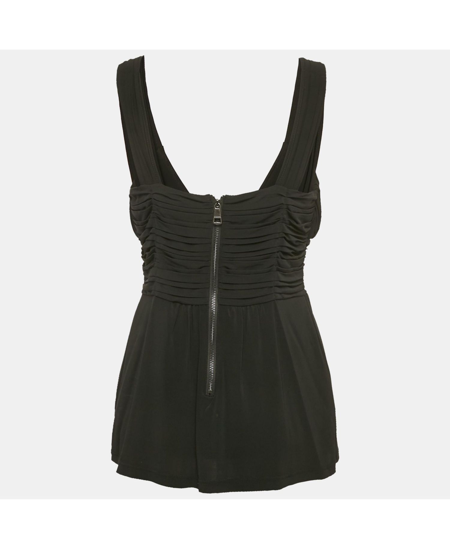 Women's London Black Jersey Draped V-Neck Top