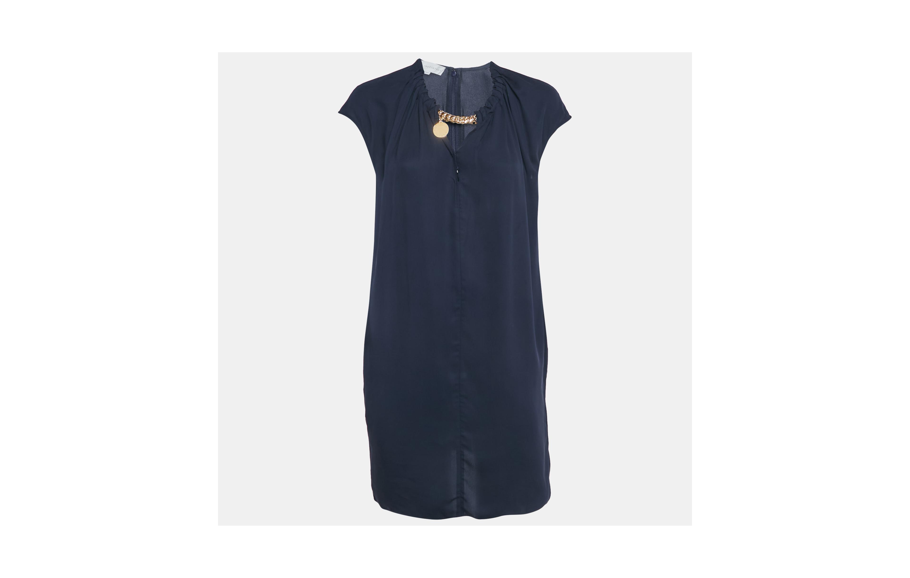Pre-Owned Stella Mccartney Women's Navy Silk Dress