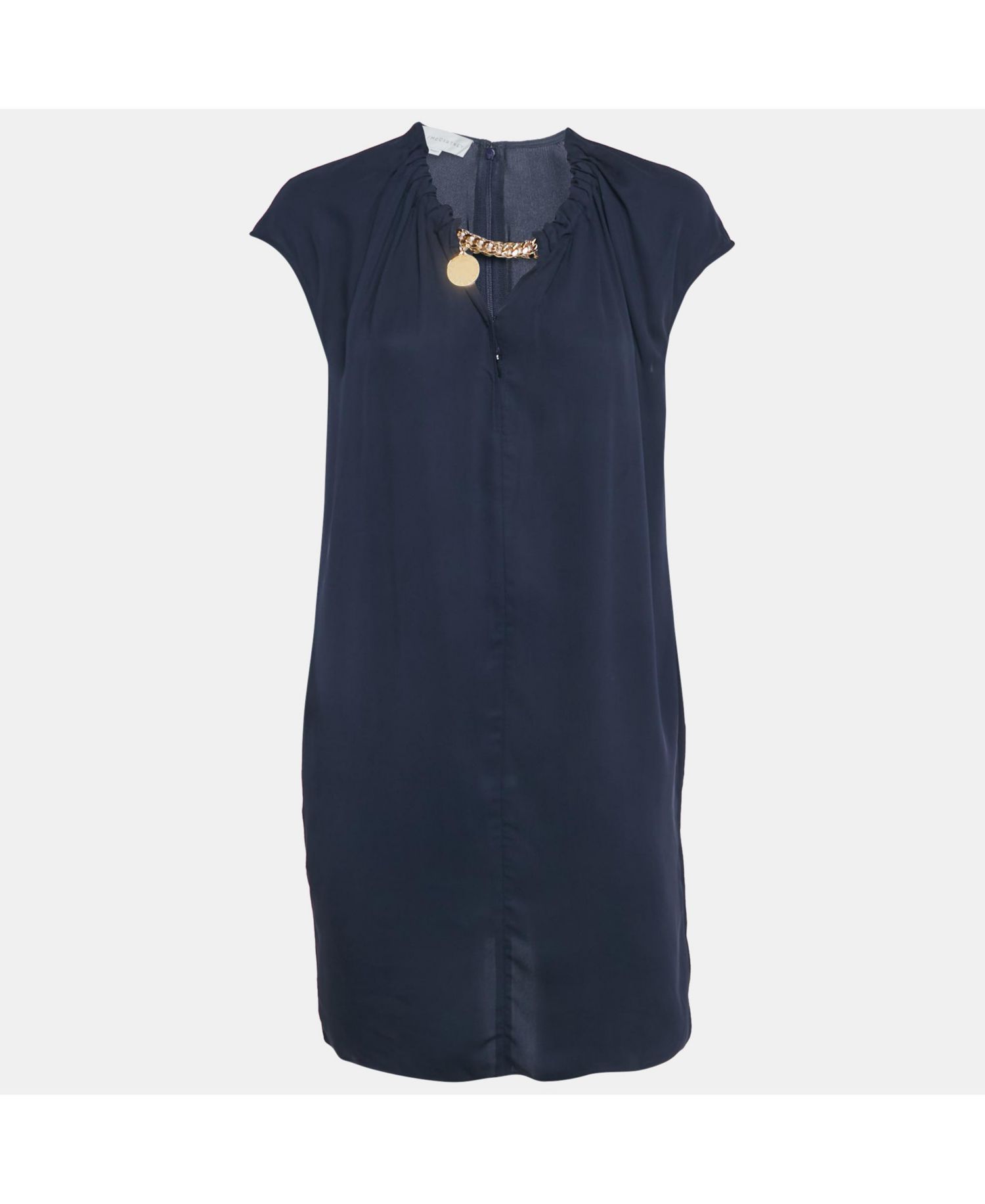 Women's Navy Silk Dress