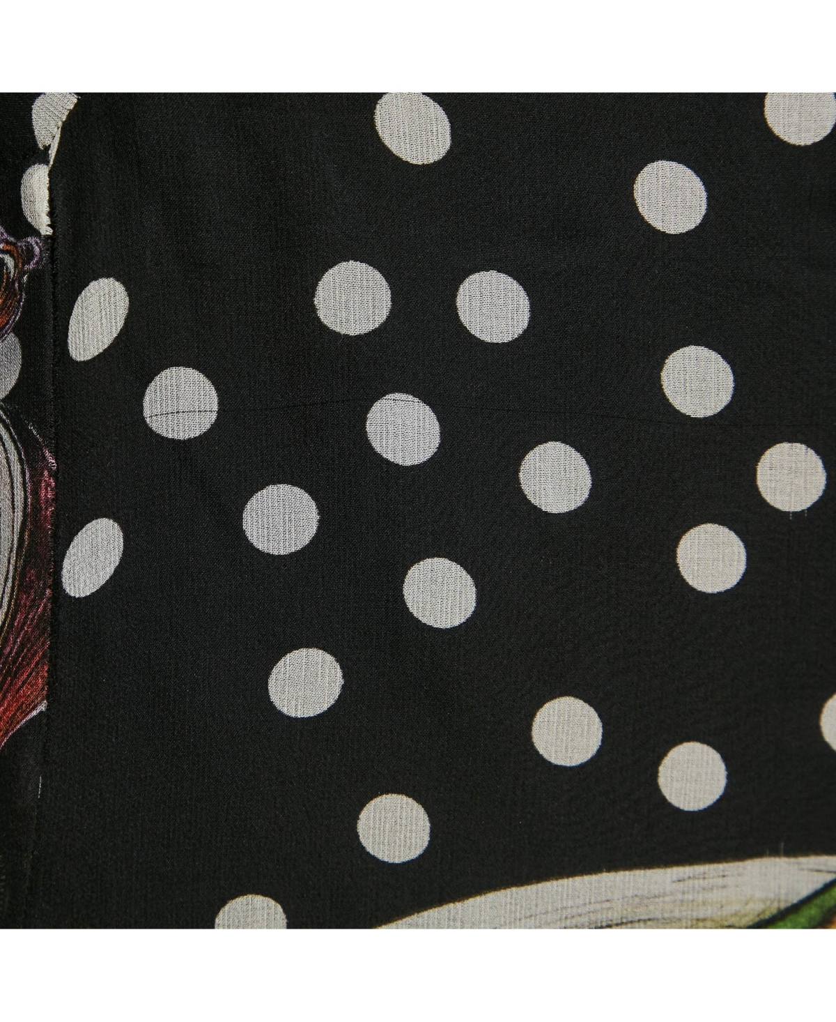 Pre-Owned Dolce & Gabbana Women's Black Printed Silk Ruffled Asymmetric Long Dress