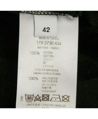 Women's Black Stars Applique Pique Polo Dress