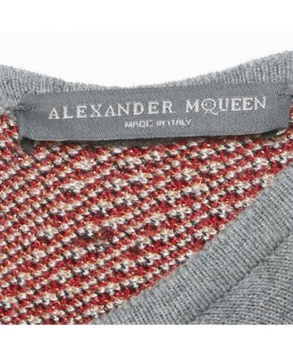 Women's Grey Floral Jacquard Knit Mini Dress