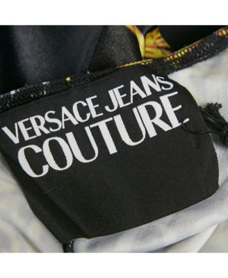 Women's Jeans Couture Black Printed Jersey Cut- Out Midi Dress