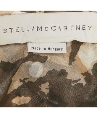 Women's Green Camouflage Print Silk Mini Dress