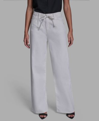 Women's Straight Leg Tie Waist Jeans