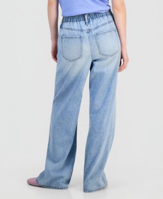 Juniors' High-Rise Wide-Leg Jeans