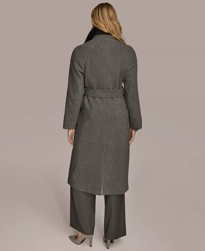 Women's Double-Breasted Belted Wrap Coat - thumbnail 5