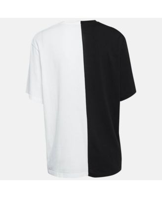 Women's Black /white Logo Print Jersey Cotton T-Shirt