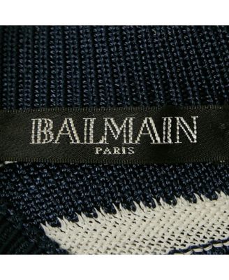 Women's Navy Blue/white Stripe Knit Sleeveless Mini Dress