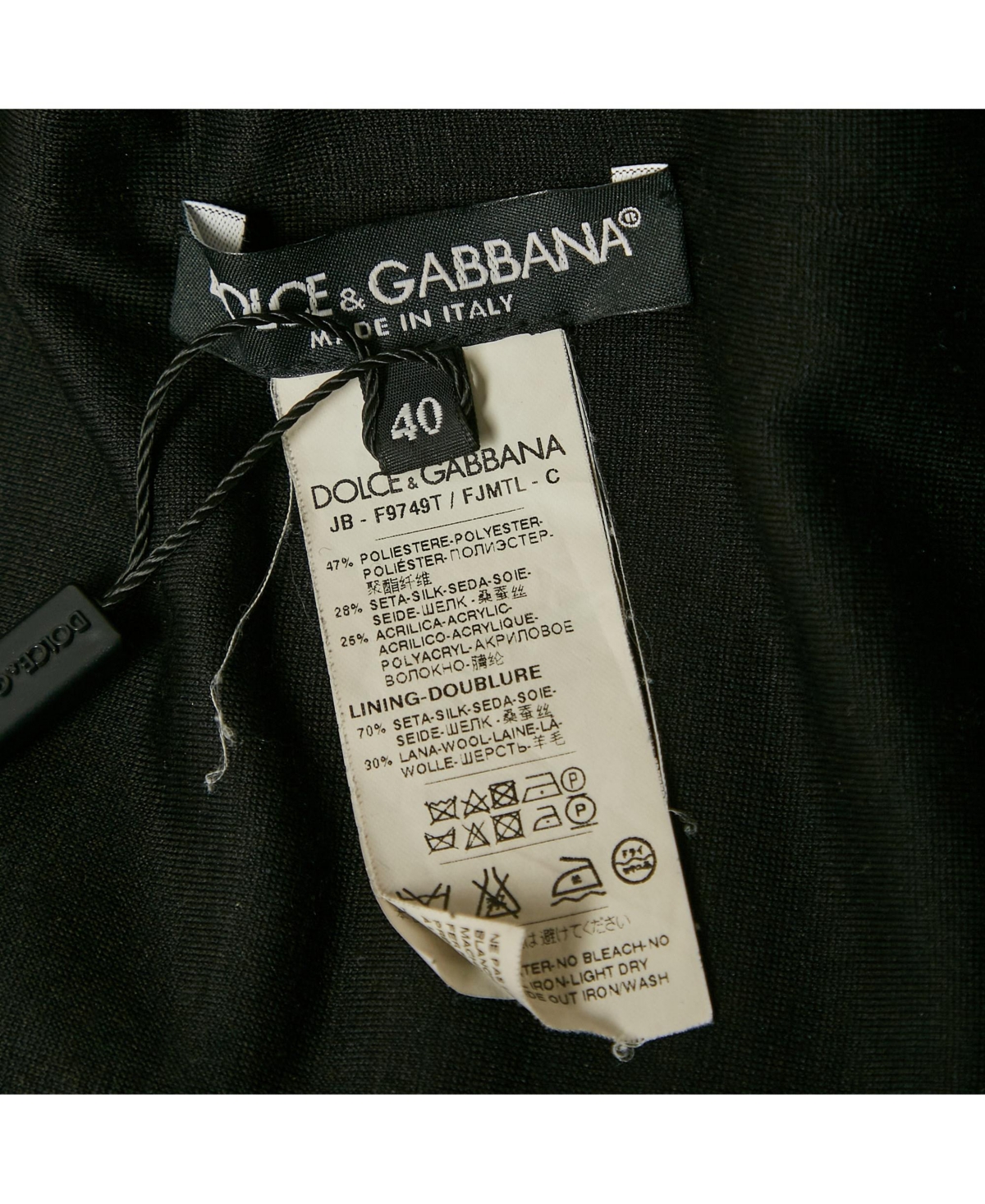 Pre-Owned Dolce & Gabbana Women's Black Jacquard Crew Neck Top