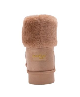 Girls' 1-13 Cuff Rhinestone Logo Boots