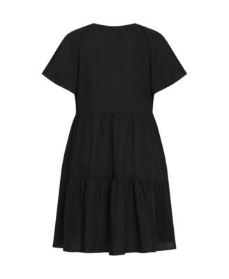 Plus Size Frill Mini Dress
