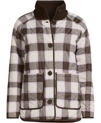 Women's High Pile Fleece Reversible Mixed Media Long Jacket