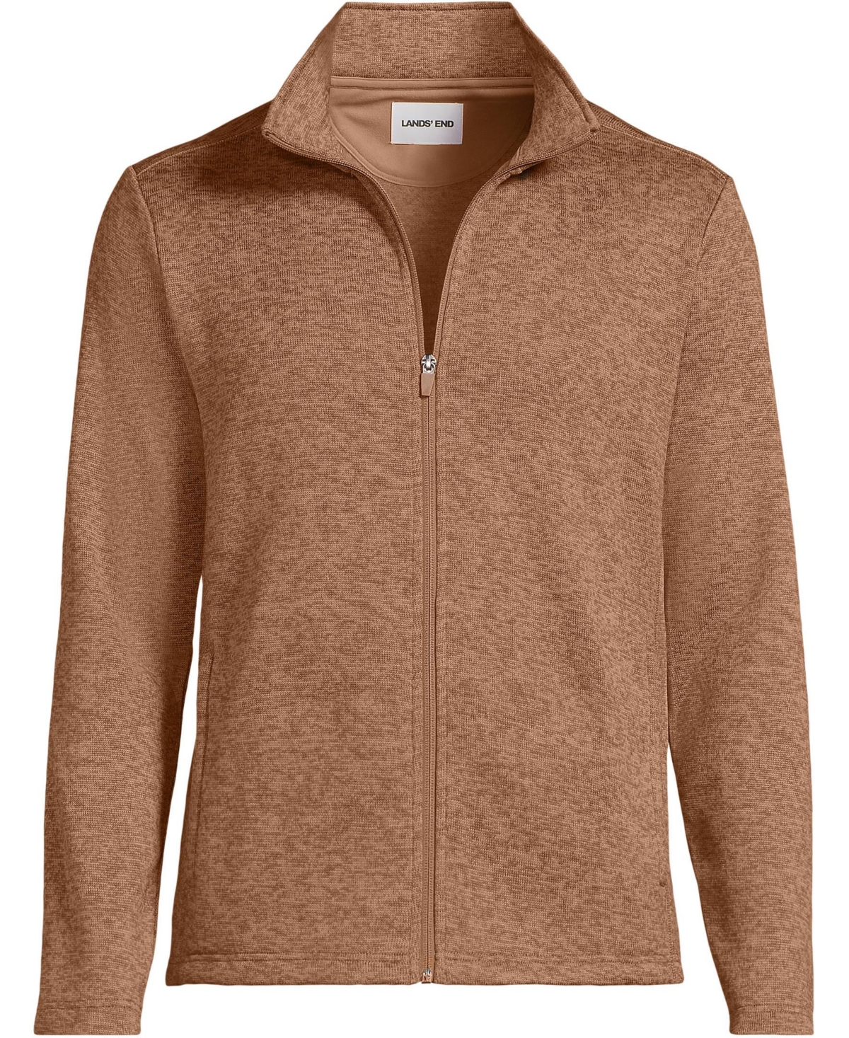 Lands' End School Uniform Men's Sweater Fleece Zip Front Jacket