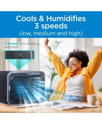 BLACK+DECKER Desktop Air Cooler, Personal Portable Fan with 3-Speeds, Evaporative Air Cooler