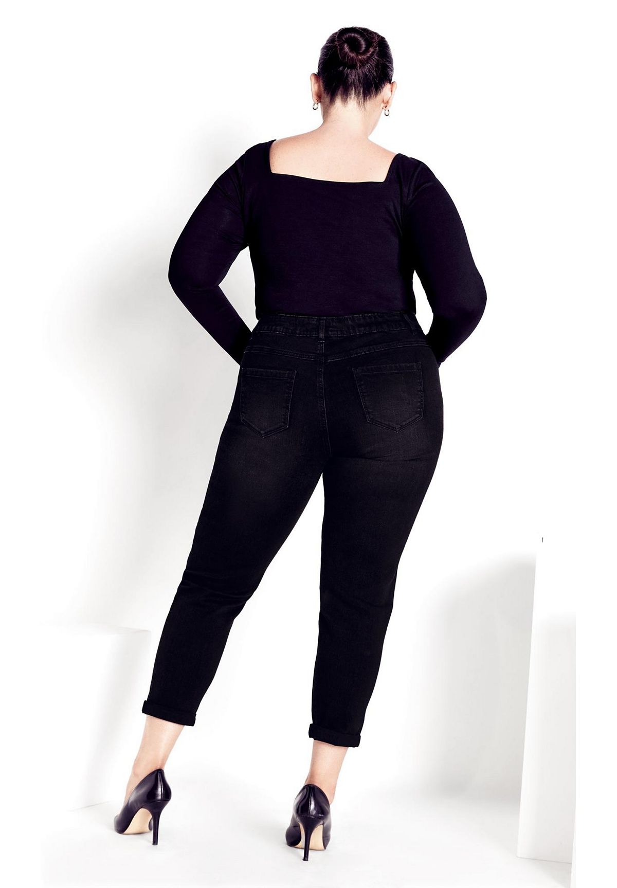 Avenue Women's Plus Size Tall Denim Girlfriend Stretch Jean view 2 — MAYCSS fashion products