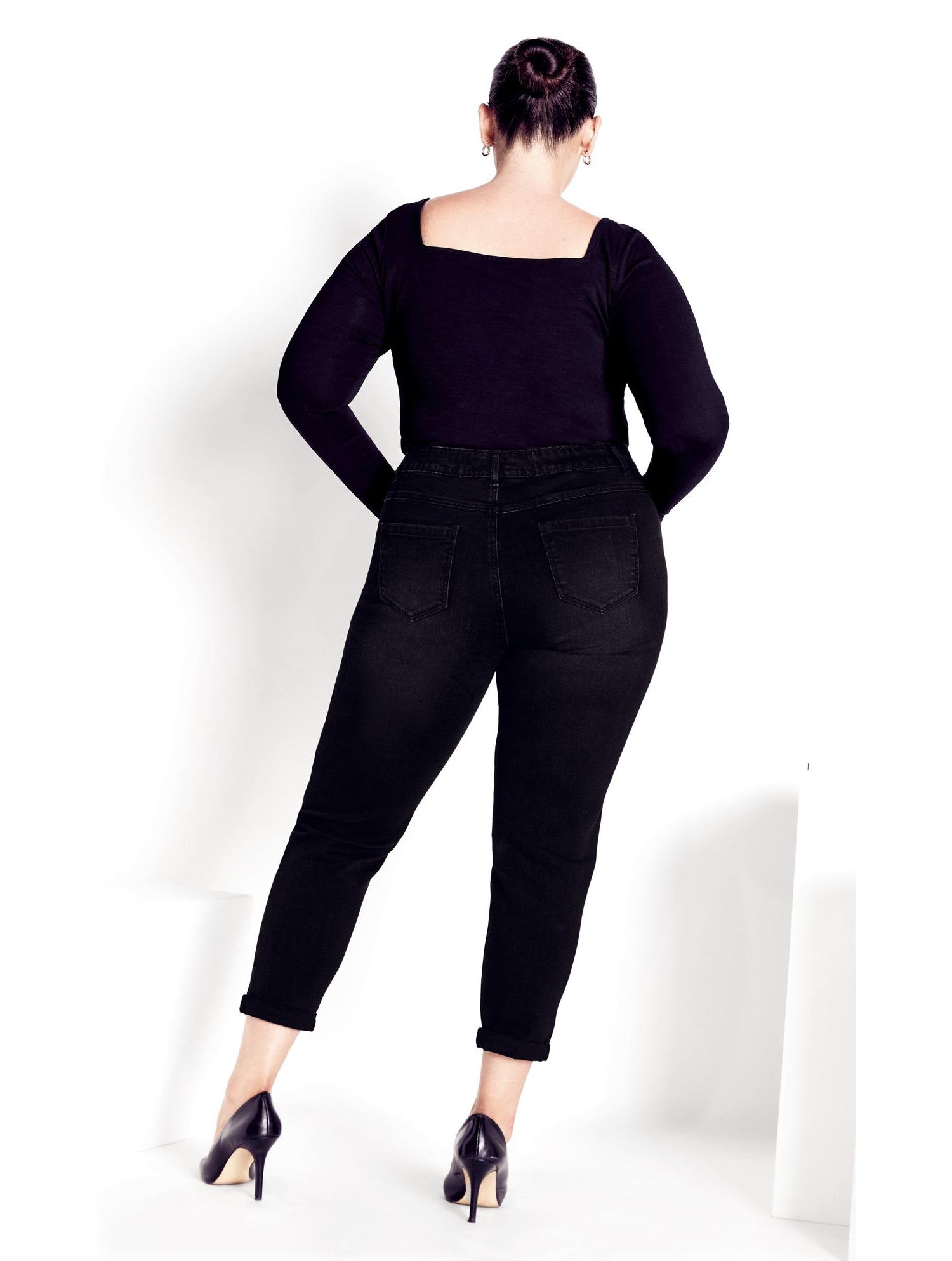Women's Plus Size Tall Denim Girlfriend Stretch Jean