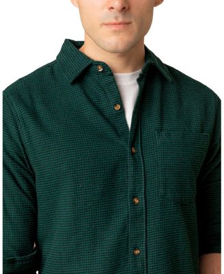 Men's Organic Long Sleeve Flannel Button Down Shirt