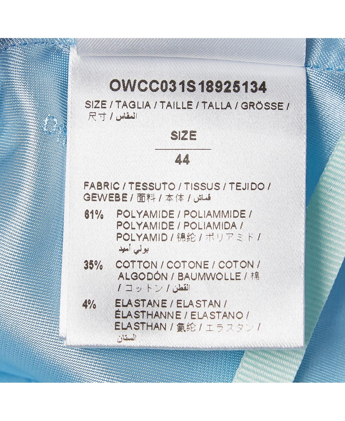 Pre-Owned Off-White Women's Blue Crepe Mini Skirt