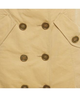 Women's Brit Beige Cotton Belted Mini Skirt