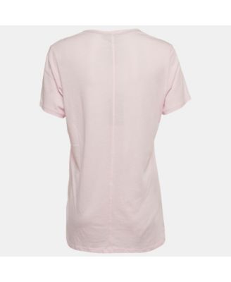 Women's Logo Embroidered Cotton V-Neck T-Shirt