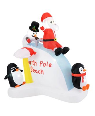 6 Ft Christmas Inflatable with LED lights Indoor/Outdoor Lighted Xmas Inflatable