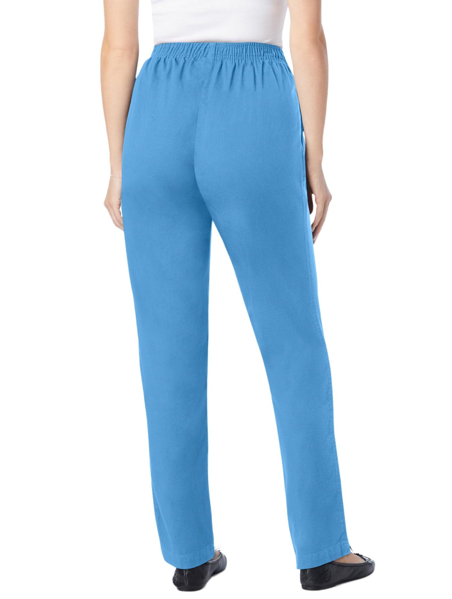 Women's Within Straight-Leg All-Cotton Denim Pull-On 7-Day Elastic-Waist Jeans