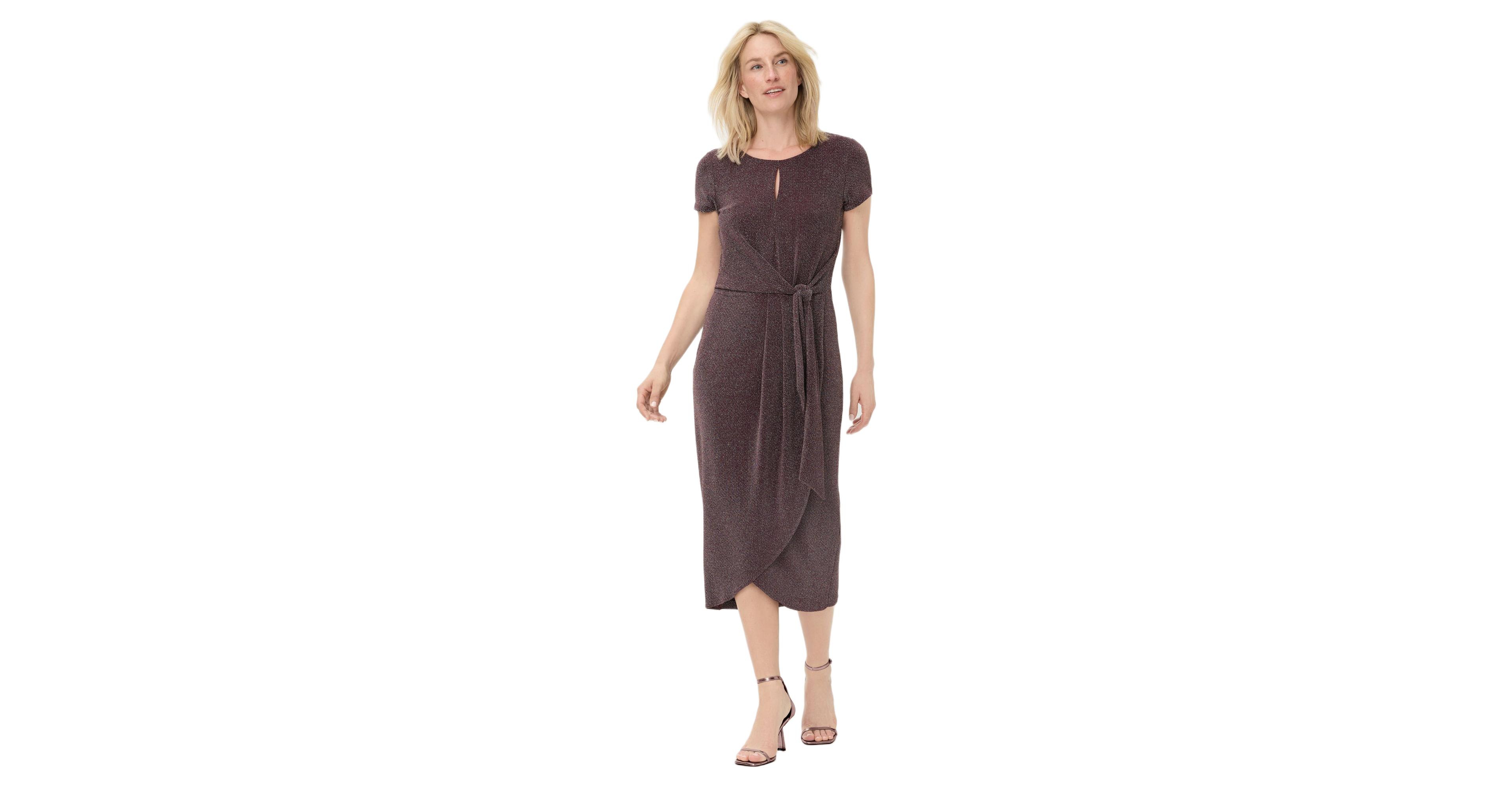 Olsen Women's Sparkle Faux Wrap Dress