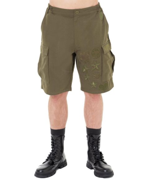 Мужские шорты Dai Moda Menswear Patches Cargo, цвет: Армейский зелёный