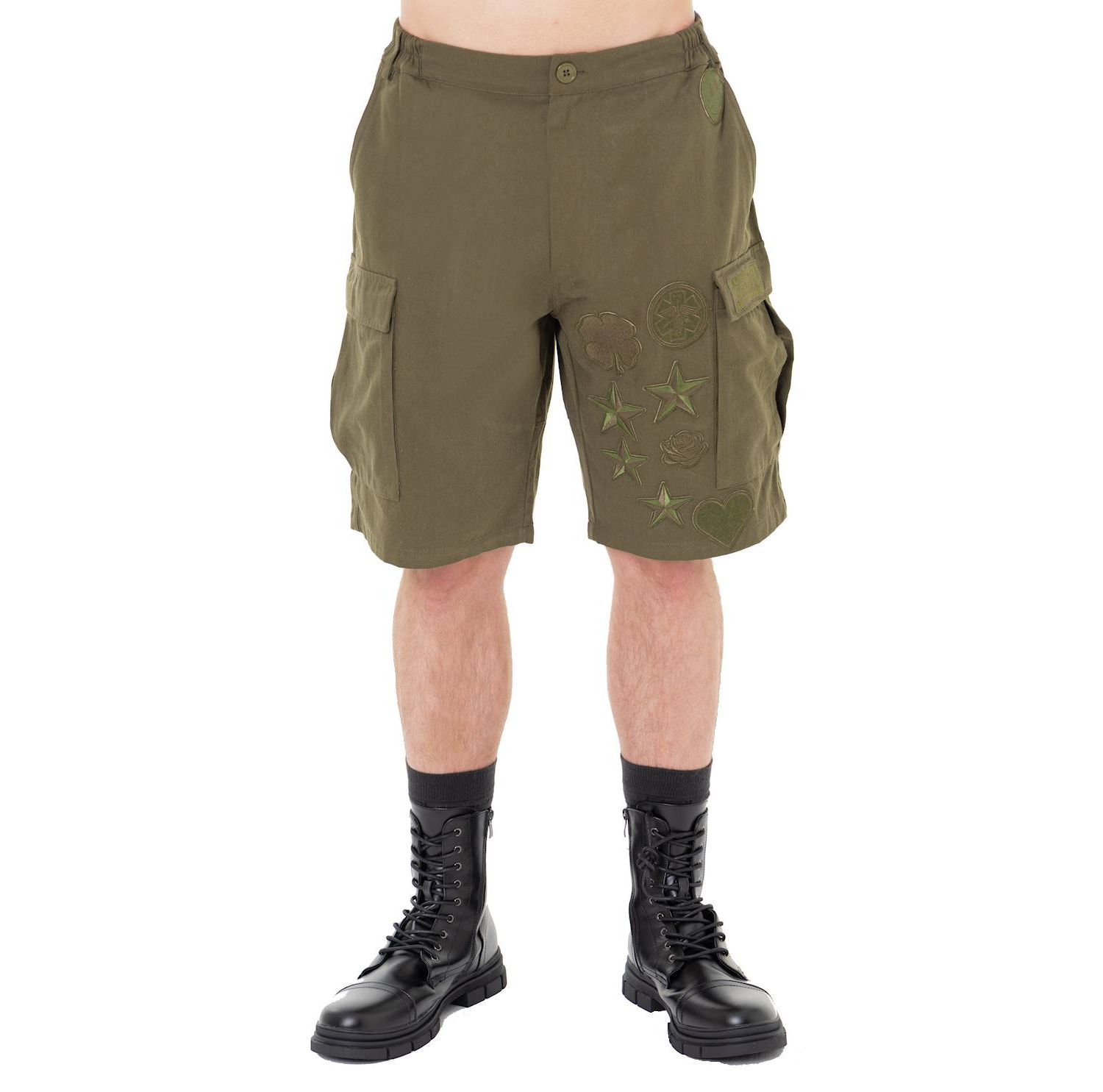 Men's Menswear Patches Cargo Shorts